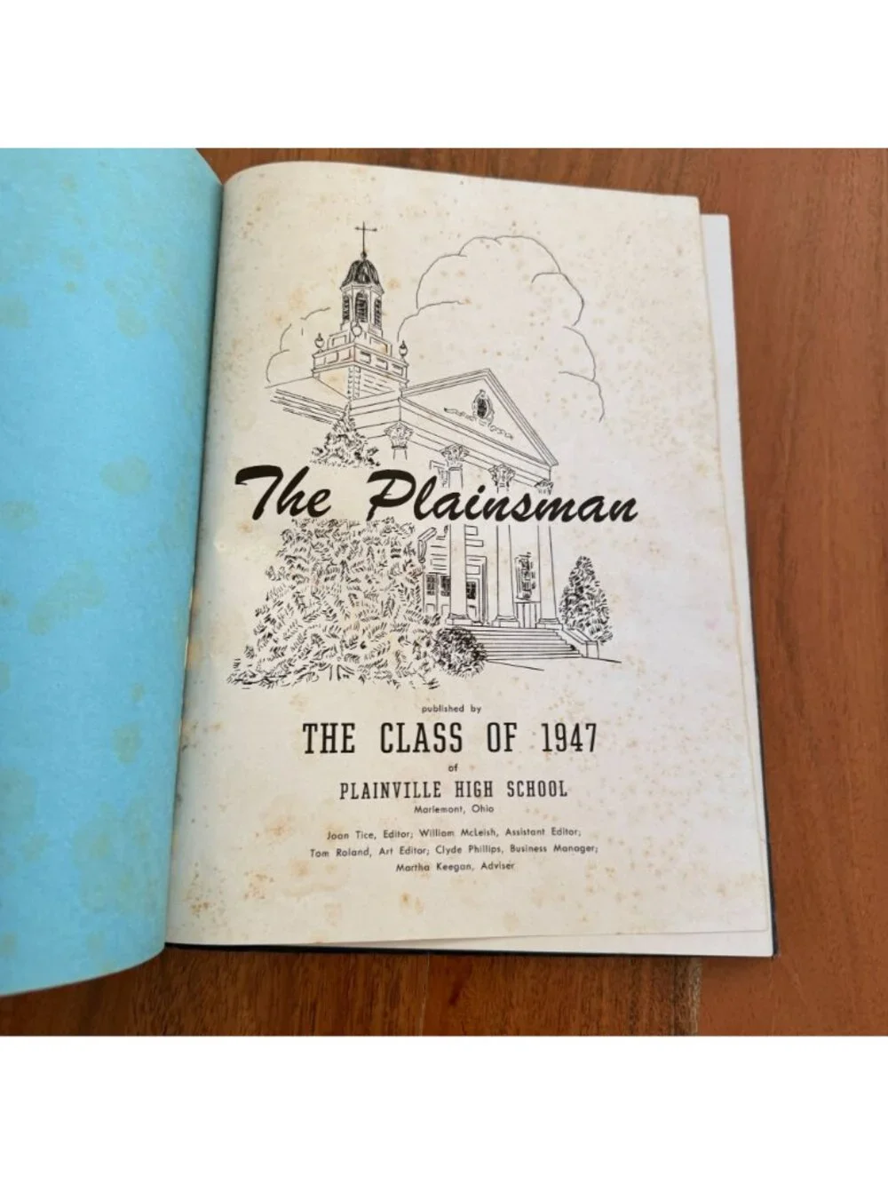 1947 Plainville High School Yearbook Mariemont OH Plainsman Annual
